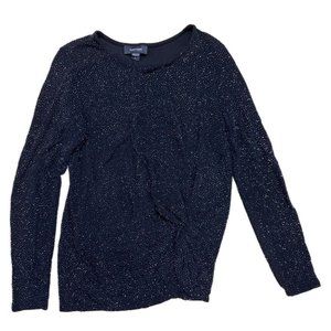 Karen Kane long sleeve sparkle blouse shirt SIZE LARGE